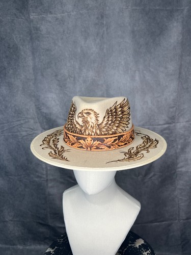 Fedora hut pyrographat - fedora,