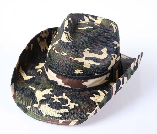 Camouflage strohut cowboyhut - camouflage,
