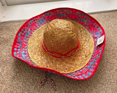 Mexikanischer stroh sombrero - stroh,