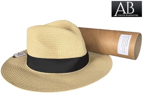 Herren stroh fedora hut - hut, sommer